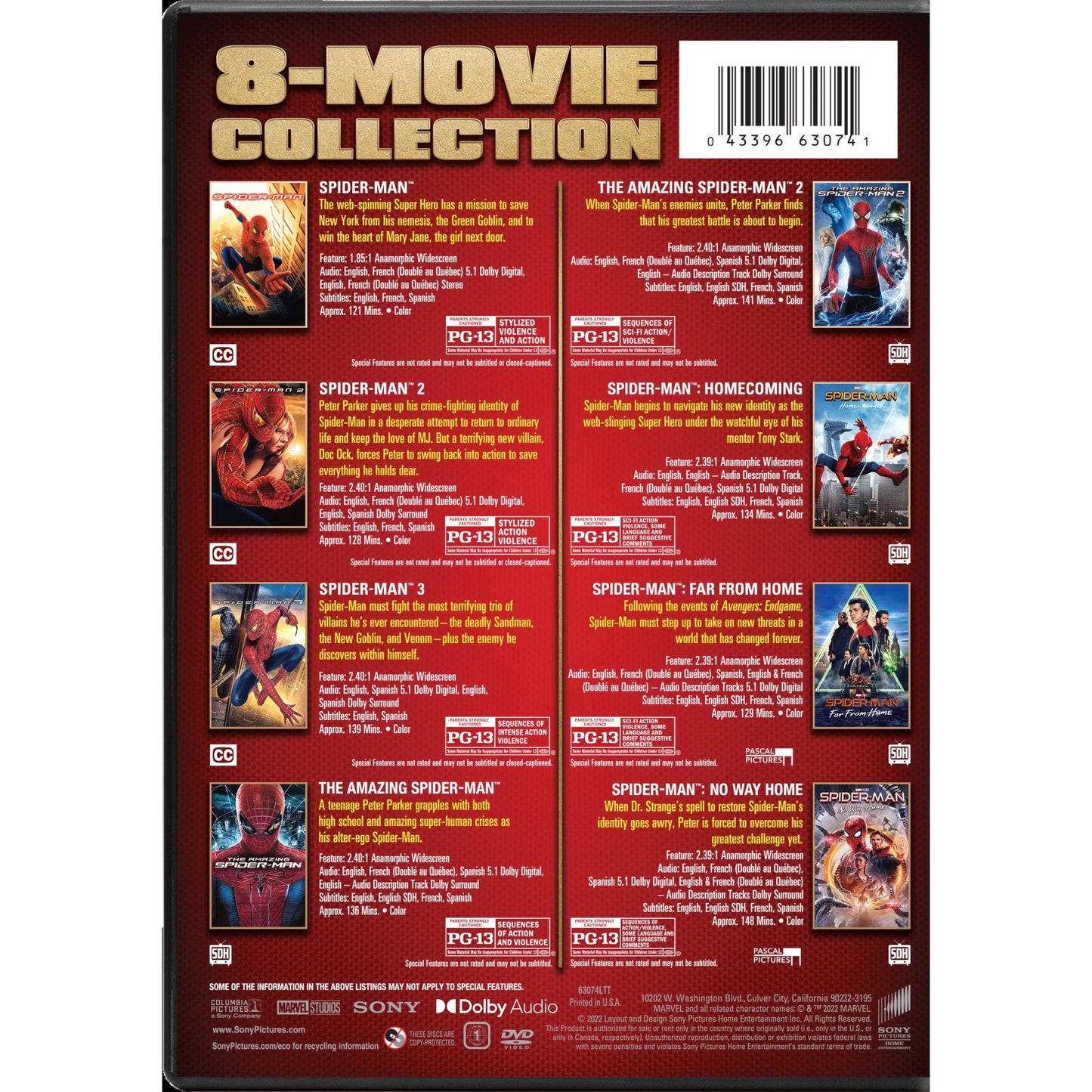 Spider-Man: 8-Movie Collection (DVD)