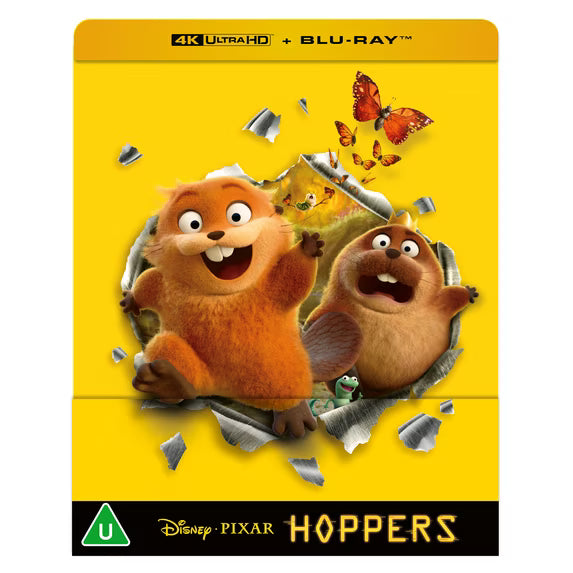 NEW Disney Pixar Hoppers (2026) 4K UHD Blu-Ray Limited Edition Steelbook Blu-ray cover art